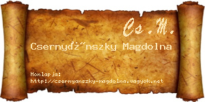 Csernyánszky Magdolna névjegykártya