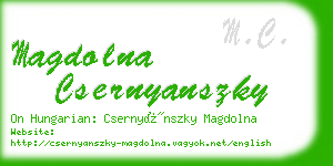 magdolna csernyanszky business card